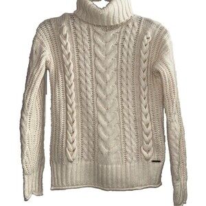 Abercrombie & Fitch Women’s Cotton Blend Turtleneck Cable Knit Sweater size XXS